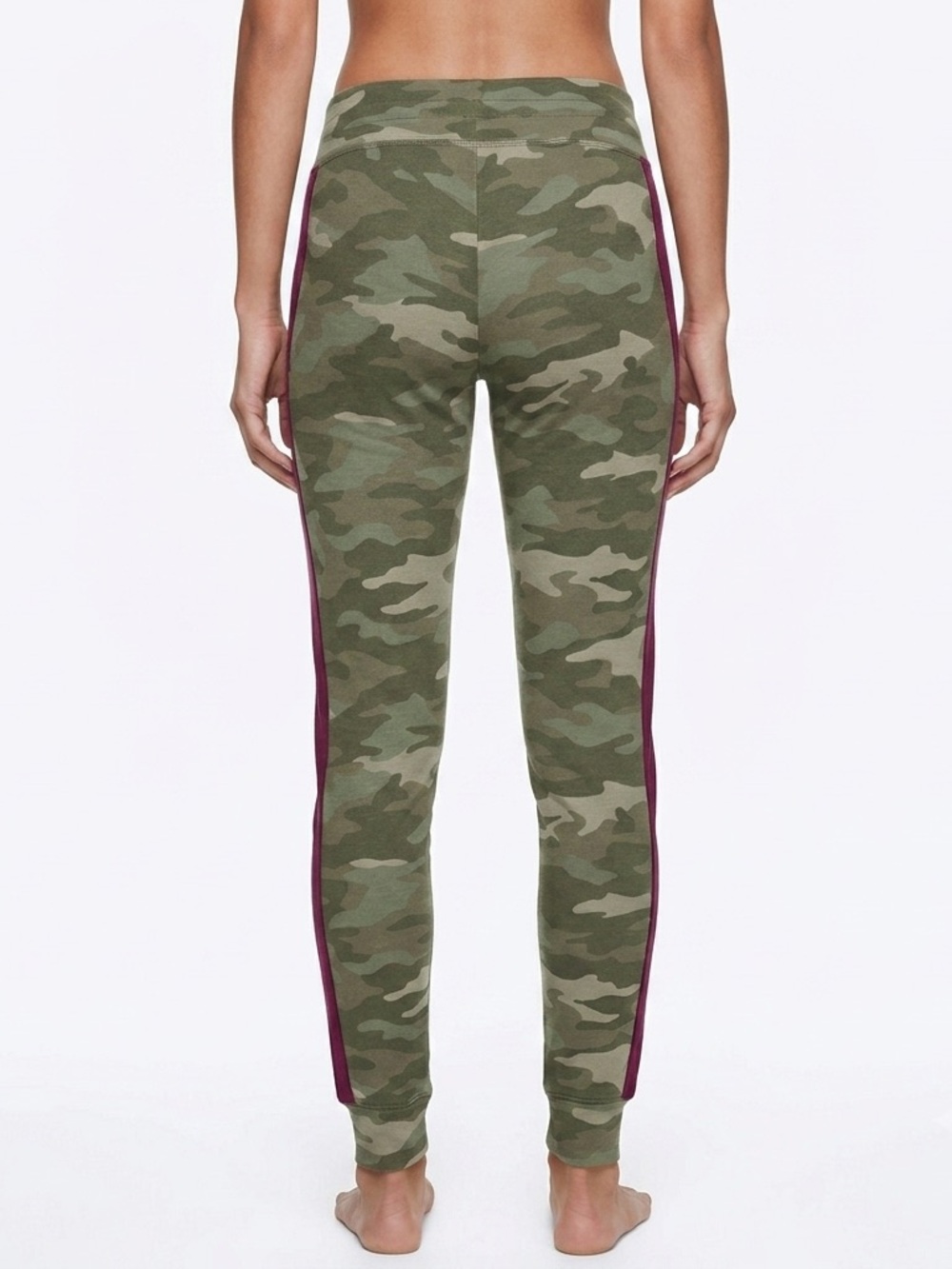 PINK Victoria's Secret Yoga Green Camo/Magenta Side Stripe Lounge Pants Size S - Picture 5 of 7